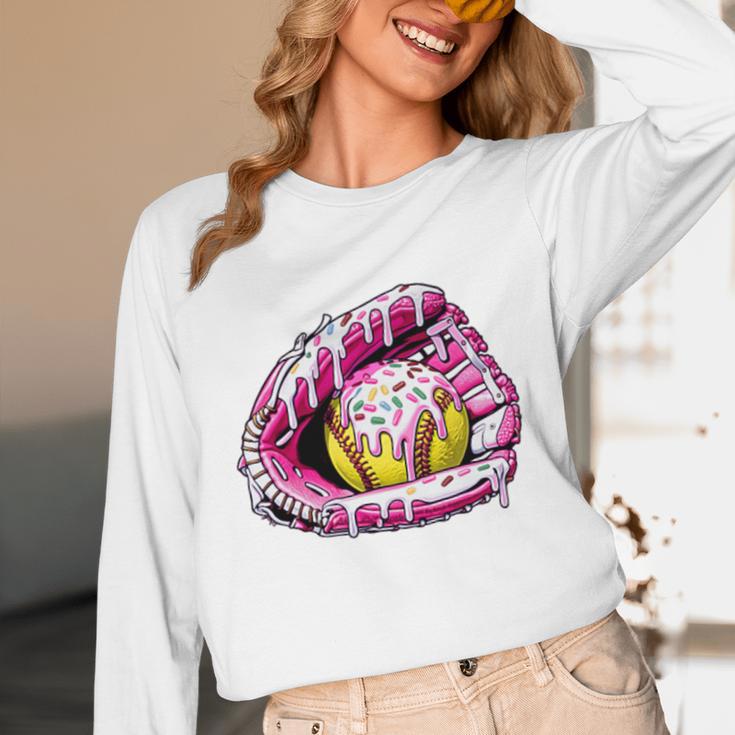 Baseball Glove Drip Shirt Ice Cream Dripping Girls Pocket Premium Unisex Long Sleeve T-Shirt Baseball Glove Drip Shirt Ice Cream Dripping Girls Pocket Premium Unisex Long Sleeve T-Shirt