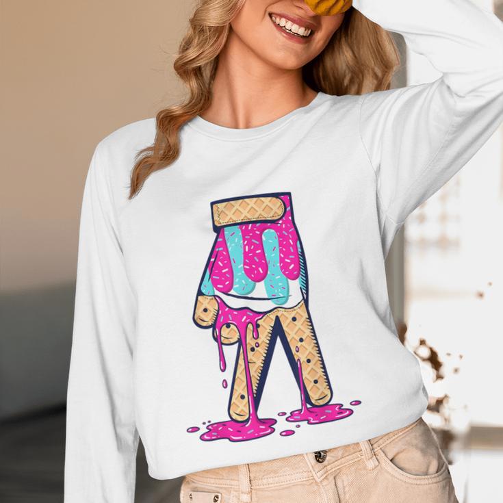 Baseball Ice Cream Drip Boys Glove Sprinkles Baseball Lover Unisex Long Sleeve T-Shirt