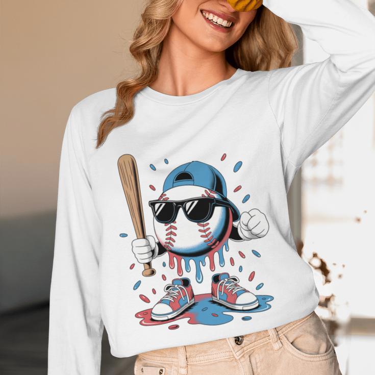 Baseball Lifestyle Apparel Youth Baseball Ice Cream Drip Unisex Long Sleeve T-Shirt Baseball Lifestyle Apparel Youth Baseball Ice Cream Drip Unisex Long Sleeve T-Shirt