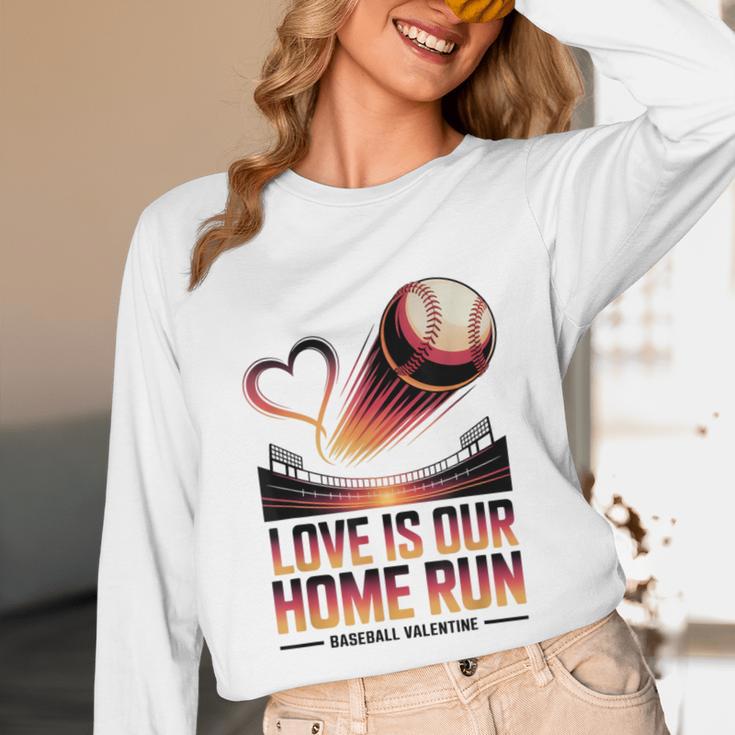 Baseball Valentine Forever On Deck For You Unisex Long Sleeve T-Shirt