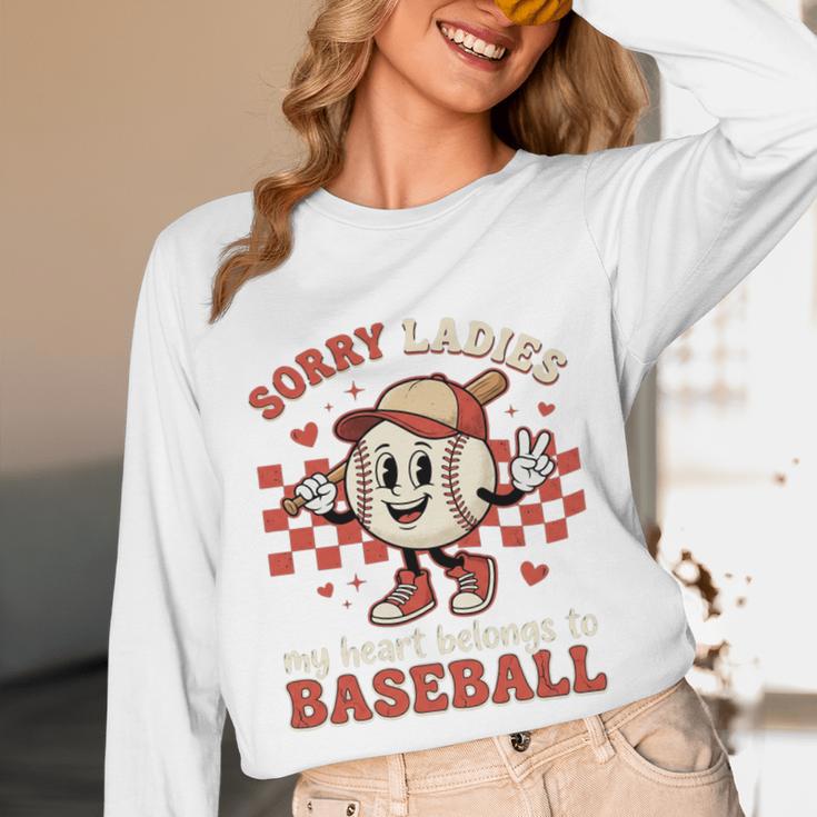 Boys & Women Men Baseball Valentine With Hearts Sporty Love Unisex Long Sleeve T-Shirt