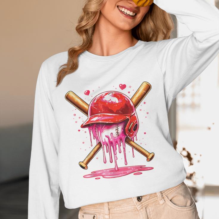 Boys Valentine Day Baseball Helmet Drip Ice-Cream Youth Kids Unisex Long Sleeve T-Shirt Boys Valentine Day Baseball Helmet Drip Ice-Cream Youth Kids Unisex Long Sleeve T-Shirt