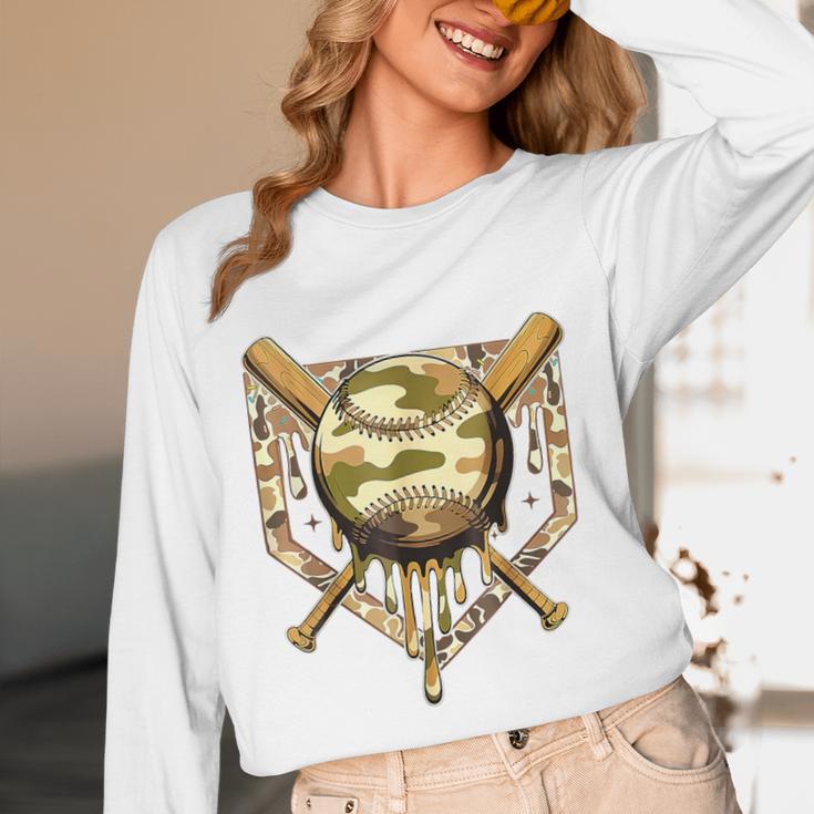 Camo Baseball Dripping Military Camouflage Sports Men Boy Unisex Long Sleeve T-Shirt Camo Baseball Dripping Military Camouflage Sports Men Boy Unisex Long Sleeve T-Shirt