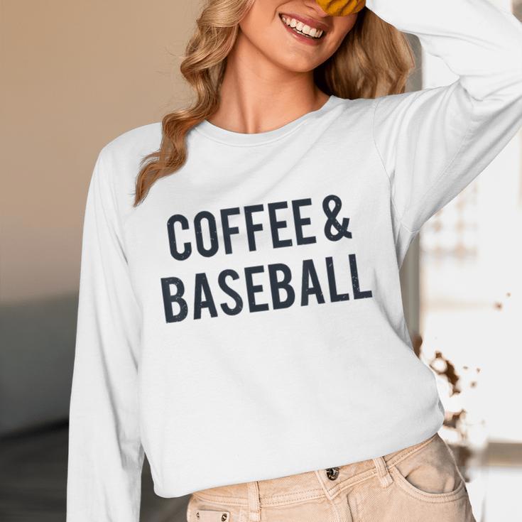 Coffee And Baseball Unisex Long Sleeve T-Shirt Coffee And Baseball Unisex Long Sleeve T-Shirt