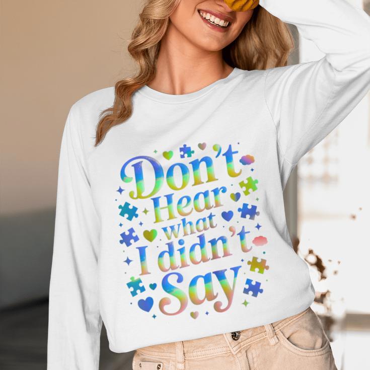 Don’t Hear What I Didn’t Say Autism Awareness Valentine Raglan Baseball Tee Unisex Long Sleeve T-Shirt