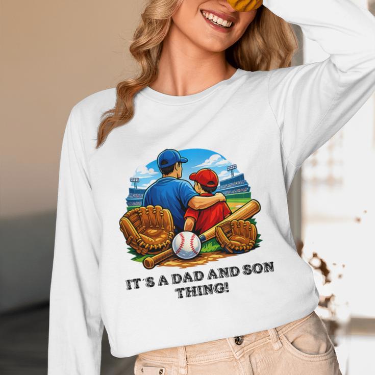 Father Son Baseball Father's Day Unisex Long Sleeve T-Shirt Father Son Baseball Father's Day Unisex Long Sleeve T-Shirt