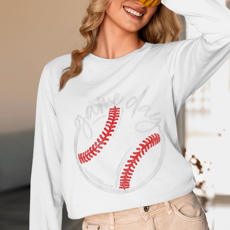 Game Day Baseball Baseball Lovers Softball Life Mom Premium Tri-Blend Unisex Long Sleeve T-Shirt Game Day Baseball Baseball Lovers Softball Life Mom Premium Tri-Blend Unisex Long Sleeve T-Shirt
