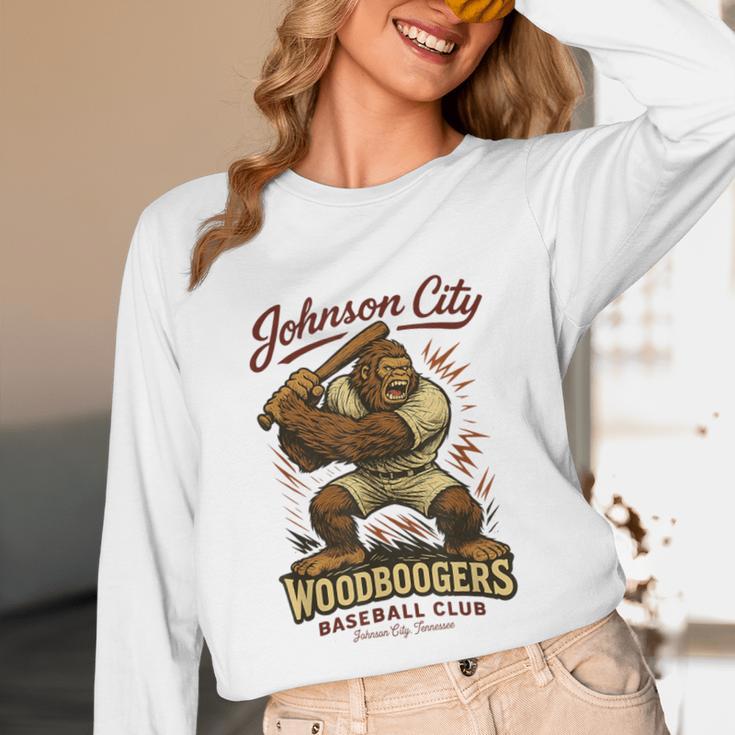 Johnson City Woodboogers Retro Baseball Club Unisex Long Sleeve T-Shirt Johnson City Woodboogers Retro Baseball Club Unisex Long Sleeve T-Shirt