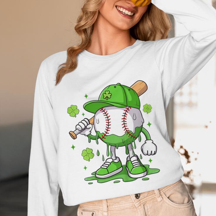 Kids Boys Happy St Patricks Day Kids Baseball Ice Cream Drip Unisex Long Sleeve T-Shirt Kids Boys Happy St Patricks Day Kids Baseball Ice Cream Drip Unisex Long Sleeve T-Shirt