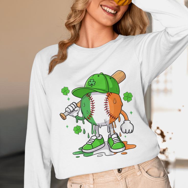 Kids Boys St Patricks Day Irish Flag Kids Baseball Ice Cream Drip Unisex Long Sleeve T-Shirt Kids Boys St Patricks Day Irish Flag Kids Baseball Ice Cream Drip Unisex Long Sleeve T-Shirt