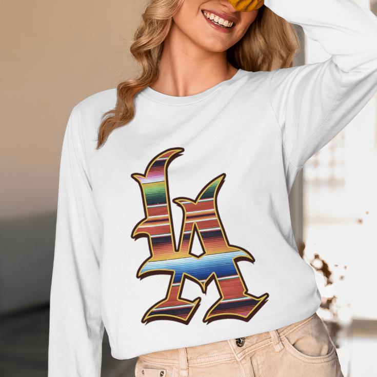 LA Sarape Los Angeles LA Sarape East LA Baseball Mexican Premium Tri-Blend Unisex Long Sleeve T-Shirt LA Sarape Los Angeles LA Sarape East LA Baseball Mexican Premium Tri-Blend Unisex Long Sleeve T-Shirt