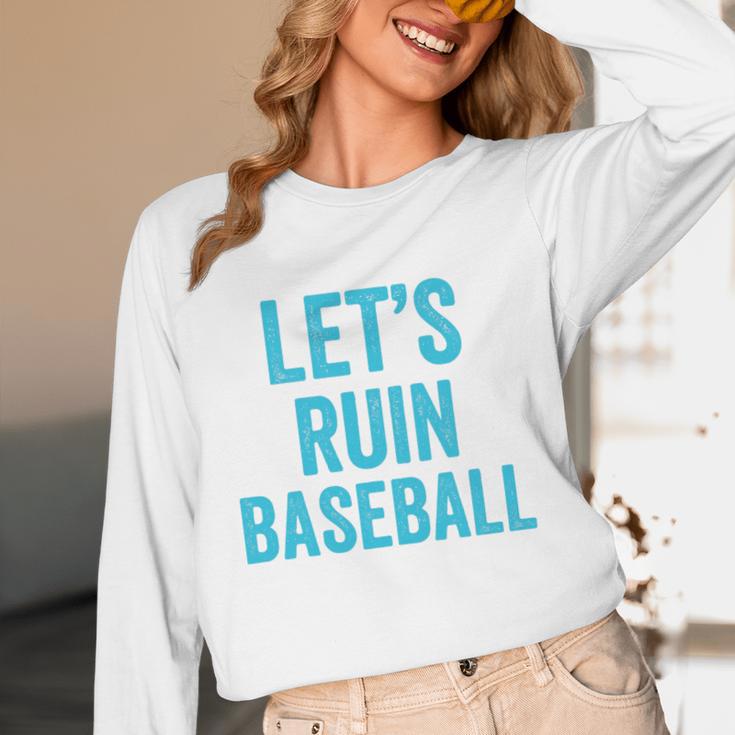 Let's Ruin Baseball Baseball Humor Sarcastic Baseball Premium Tri-Blend Unisex Long Sleeve T-Shirt
