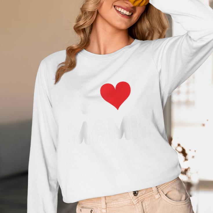 I Love Mamie Heart Grandma Grandmother Grandparent Raglan Baseball Tee Unisex Long Sleeve T-Shirt I Love Mamie Heart Grandma Grandmother Grandparent Raglan Baseball Tee Unisex Long Sleeve T-Shirt