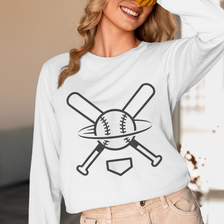 Minimalist Baseball Clean Sports Graphic Tee For Fan Players Unisex Long Sleeve T-Shirt Minimalist Baseball Clean Sports Graphic Tee For Fan Players Unisex Long Sleeve T-Shirt