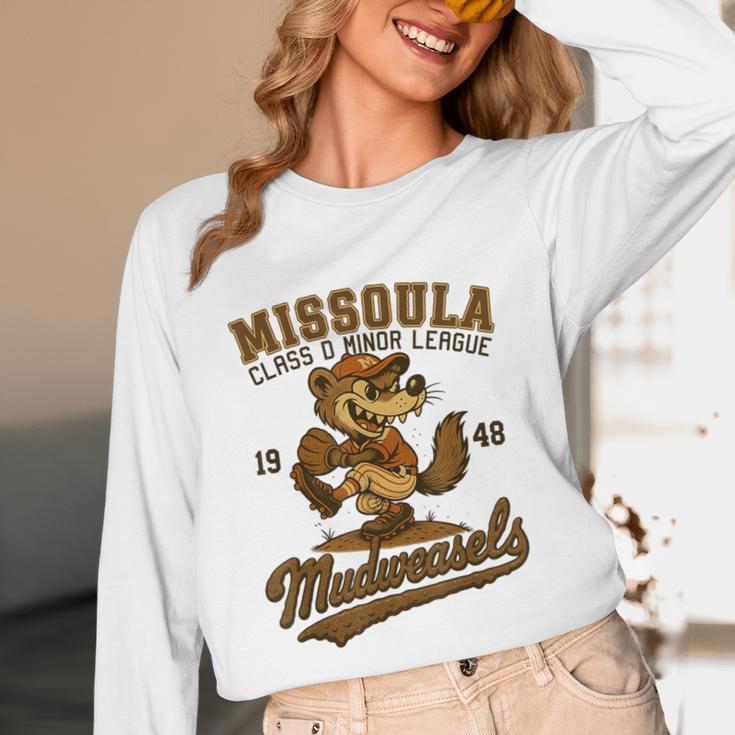Missoula Mudweasels Retro Minor League Baseball Unisex Long Sleeve T-Shirt Missoula Mudweasels Retro Minor League Baseball Unisex Long Sleeve T-Shirt