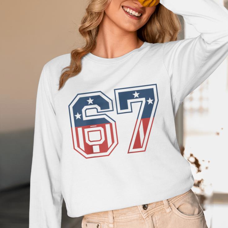 Number 67 USA Raglan Baseball Tee Unisex Long Sleeve T-Shirt