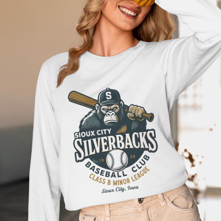 Sioux City Silverbacks Retro Minor League Baseball Unisex Long Sleeve T-Shirt Sioux City Silverbacks Retro Minor League Baseball Unisex Long Sleeve T-Shirt
