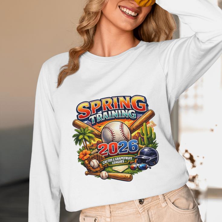 Spring Training 2026 Baseball Fan Retro Palm Cactus Premium Tri-Blend Unisex Long Sleeve T-Shirt Spring Training 2026 Baseball Fan Retro Palm Cactus Premium Tri-Blend Unisex Long Sleeve T-Shirt