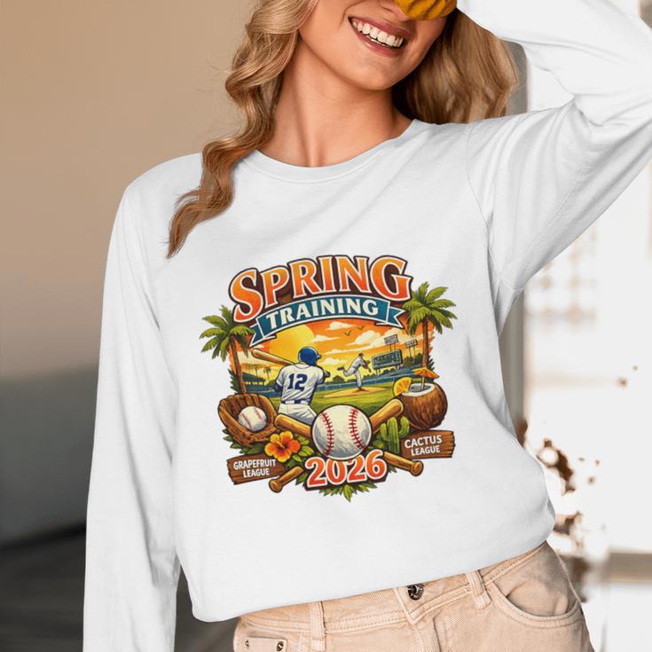 Spring Training 2026 Baseball Vintage Sunset Premium Tri-Blend Unisex Long Sleeve T-Shirt