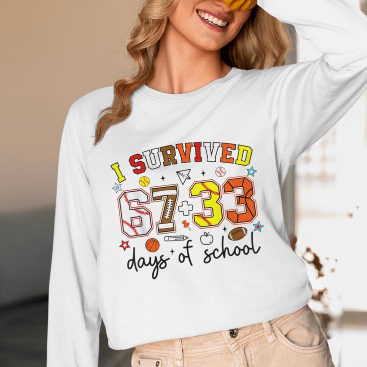 I Survived 6733 Days Baseball Football Softball 100 Days Unisex Long Sleeve T-Shirt I Survived 6733 Days Baseball Football Softball 100 Days Unisex Long Sleeve T-Shirt