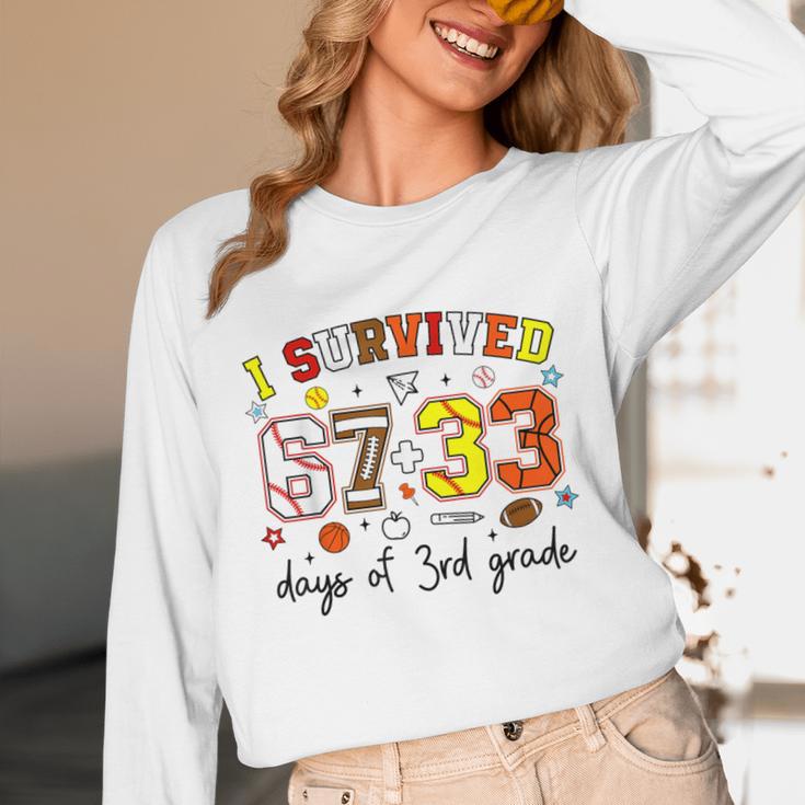 I Survived 6733 Days Baseball Football Softball 3rd Grade Unisex Long Sleeve T-Shirt I Survived 6733 Days Baseball Football Softball 3rd Grade Unisex Long Sleeve T-Shirt