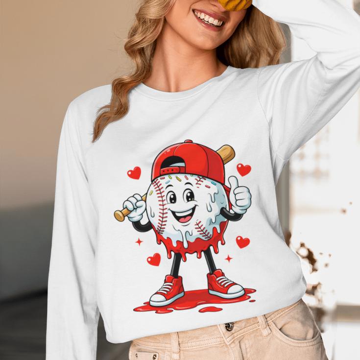 Valentine Baseball Heart Sports Men Boys Kid Unisex Long Sleeve T-Shirt Valentine Baseball Heart Sports Men Boys Kid Unisex Long Sleeve T-Shirt