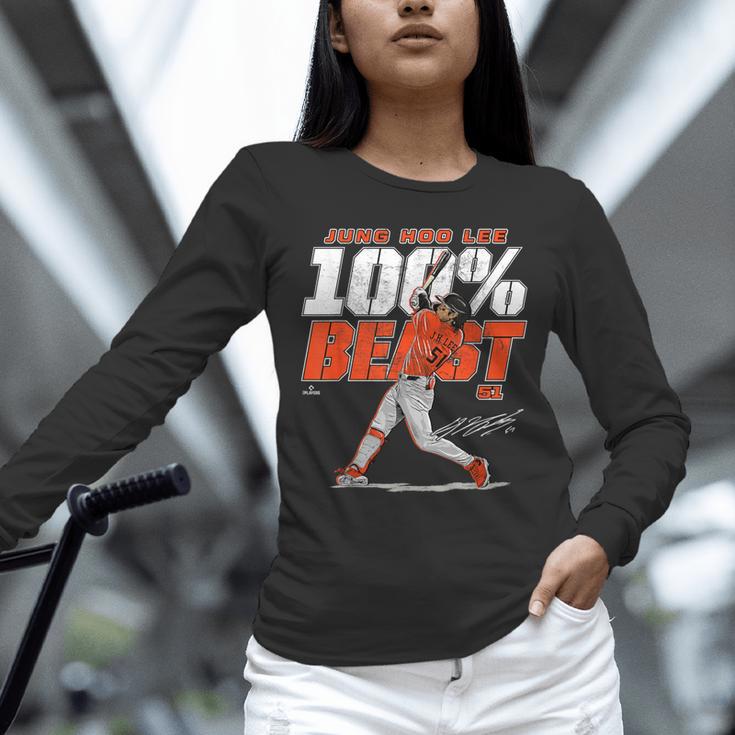 100 Beast Jung Hoo Lee San Francisco Baseball MLBPA Unisex Long Sleeve T-Shirt 100 Beast Jung Hoo Lee San Francisco Baseball MLBPA Unisex Long Sleeve T-Shirt