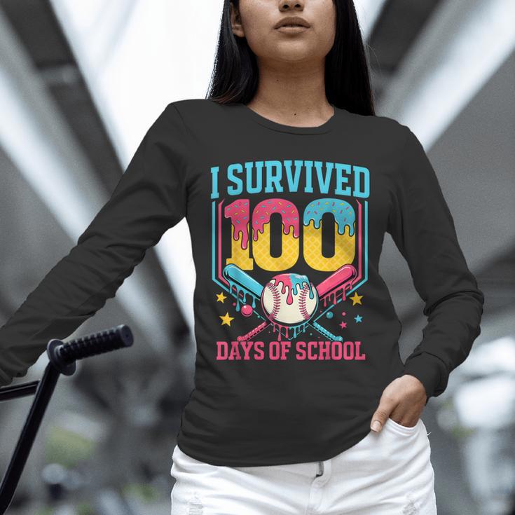 100 Days Of School Baseball Drip 100 Days Boy Girl Kids Unisex Long Sleeve T-Shirt 100 Days Of School Baseball Drip 100 Days Boy Girl Kids Unisex Long Sleeve T-Shirt