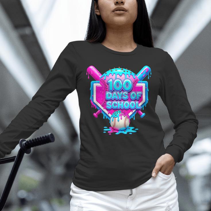 100 Days Of School Baseball Drip 100 Days For Boys And Kids Unisex Long Sleeve T-Shirt 100 Days Of School Baseball Drip 100 Days For Boys And Kids Unisex Long Sleeve T-Shirt