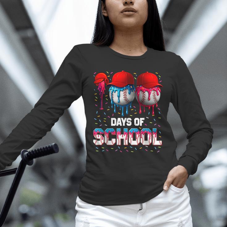 100 Days Of School Dripping Baseball 100th Day Teacher Boy Unisex Long Sleeve T-Shirt 100 Days Of School Dripping Baseball 100th Day Teacher Boy Unisex Long Sleeve T-Shirt