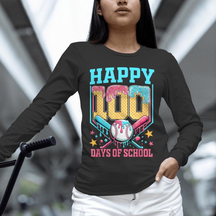 100 Days Of School Kids Baseball Drip 100th Day Of School Unisex Long Sleeve T-Shirt 100 Days Of School Kids Baseball Drip 100th Day Of School Unisex Long Sleeve T-Shirt