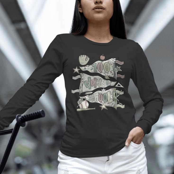 100 Days Smarter Baseball Sport School Celebration Unisex Long Sleeve T-Shirt 100 Days Smarter Baseball Sport School Celebration Unisex Long Sleeve T-Shirt