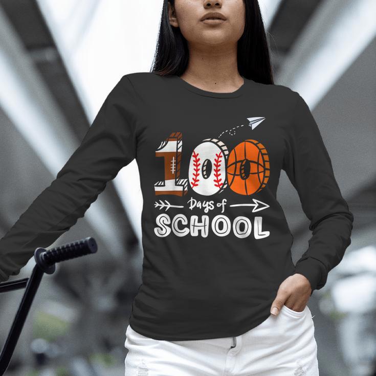 100th Day Of School Basketball Baseball Football Kids Boys Unisex Long Sleeve T-Shirt 100th Day Of School Basketball Baseball Football Kids Boys Unisex Long Sleeve T-Shirt