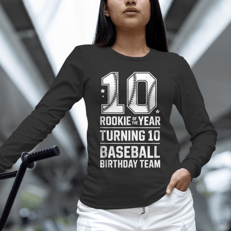 10th Birthday Rookie Of The Year Baseball Double Digit Humor Unisex Long Sleeve T-Shirt