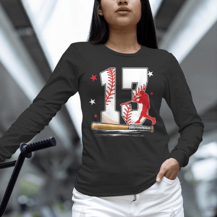 13 Years Old Baseball Birthday Boy 13th Bday Party Unisex Long Sleeve T-Shirt