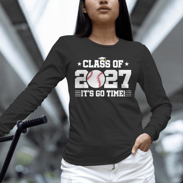 2027 Back To School Baseball 2027 Graduation Class Of 2027 Unisex Long Sleeve T-Shirt