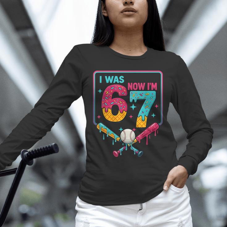 I Was 6 Now Im 7 Ice Cream Drip Baseball For Men Women Kids Unisex Long Sleeve T-Shirt I Was 6 Now Im 7 Ice Cream Drip Baseball For Men Women Kids Unisex Long Sleeve T-Shirt