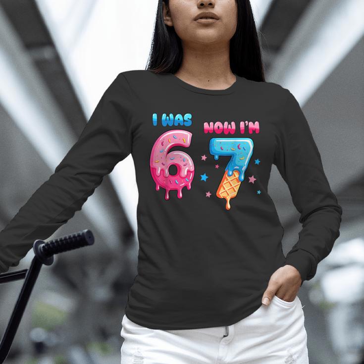 I Was 6 Now I'm 7 Birthday Baseball Drip For Boys Kid Unisex Long Sleeve T-Shirt I Was 6 Now I'm 7 Birthday Baseball Drip For Boys Kid Unisex Long Sleeve T-Shirt