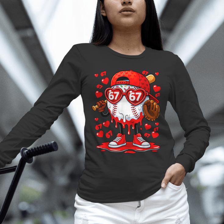 67 Baseball Drip Valentine's Day Unisex Long Sleeve T-Shirt