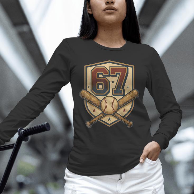 67 Baseball Meme Vintage Sports Crest Retro 67 Player Unisex Long Sleeve T-Shirt 67 Baseball Meme Vintage Sports Crest Retro 67 Player Unisex Long Sleeve T-Shirt