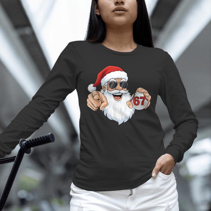 67 Baseball Santa Six Seven Meme Christmas Men Women Kids Unisex Long Sleeve T-Shirt