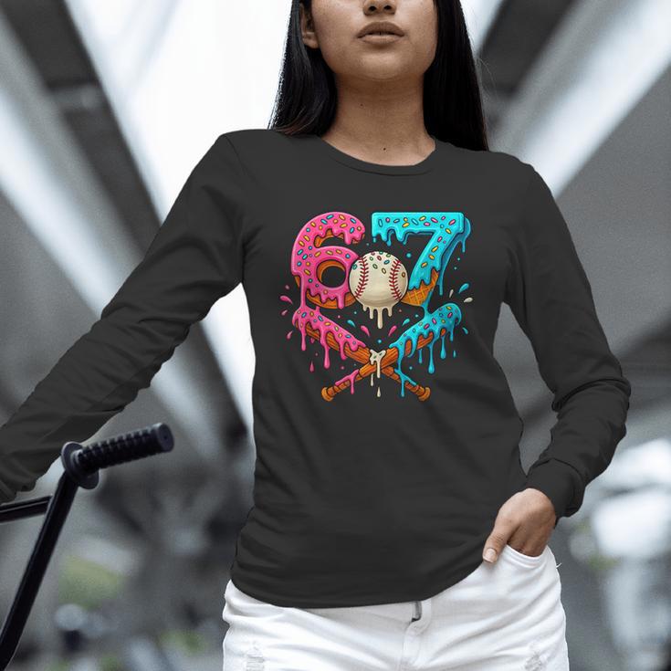67 Ice Cream Drip Baseball Meme – Six Seven Gen Alpha Unisex Long Sleeve T-Shirt 67 Ice Cream Drip Baseball Meme – Six Seven Gen Alpha Unisex Long Sleeve T-Shirt