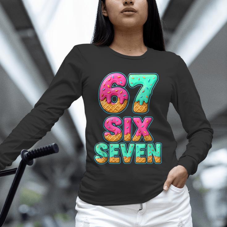 67 Ice Cream Drip Baseball Six Seven 6-7 Meme Teen Boy Unisex Long Sleeve T-Shirt 67 Ice Cream Drip Baseball Six Seven 6-7 Meme Teen Boy Unisex Long Sleeve T-Shirt