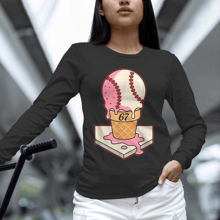 67 Tee Baseball Creamy Dripping Graphic Sixty-Seven Clothes Unisex Long Sleeve T-Shirt 67 Tee Baseball Creamy Dripping Graphic Sixty-Seven Clothes Unisex Long Sleeve T-Shirt