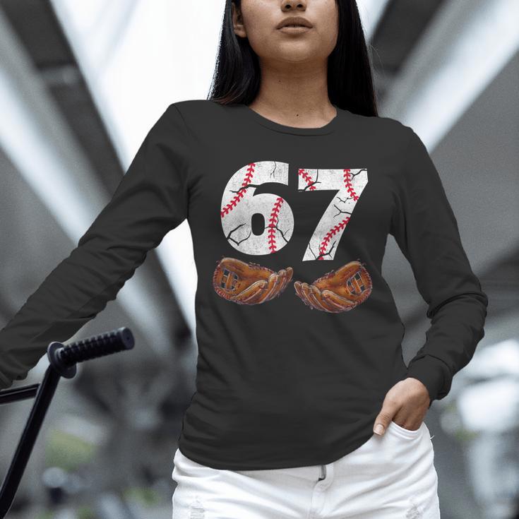 67 Trend Baseball Six Seven Number For Boys Men Unisex Long Sleeve T-Shirt