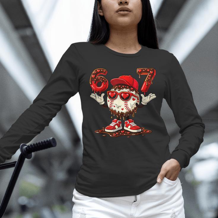 67 Valentine Day Baseball Chocolate Ice Cream Drip Unisex Long Sleeve T-Shirt 67 Valentine Day Baseball Chocolate Ice Cream Drip Unisex Long Sleeve T-Shirt