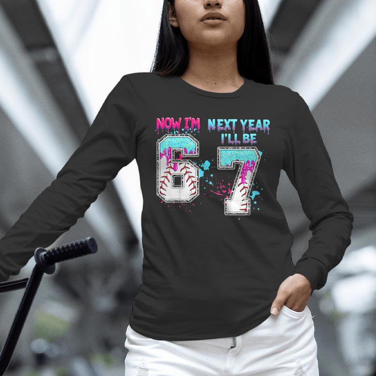 6th Birthday Now I'm 6 Next Year I'Ll Be 7 Baseball Drip 67 Unisex Long Sleeve T-Shirt 6th Birthday Now I'm 6 Next Year I'Ll Be 7 Baseball Drip 67 Unisex Long Sleeve T-Shirt