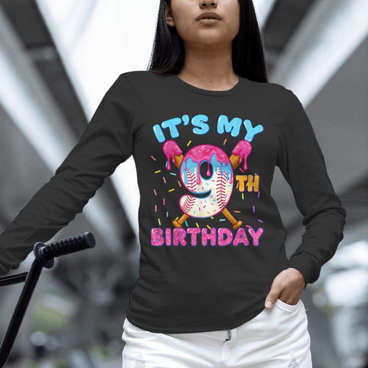 9th Birthday Baseball 9 Year Old Ice Cream Drip Boy Baseball Unisex Long Sleeve T-Shirt 9th Birthday Baseball 9 Year Old Ice Cream Drip Boy Baseball Unisex Long Sleeve T-Shirt