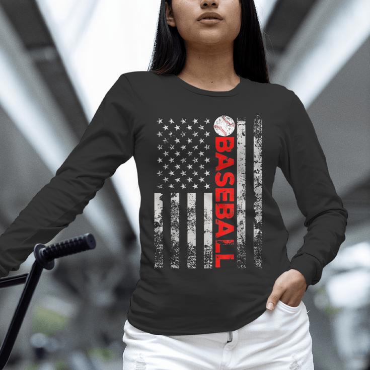 American Flag Baseball Team Baseball Player Baseball Unisex Long Sleeve T-Shirt American Flag Baseball Team Baseball Player Baseball Unisex Long Sleeve T-Shirt