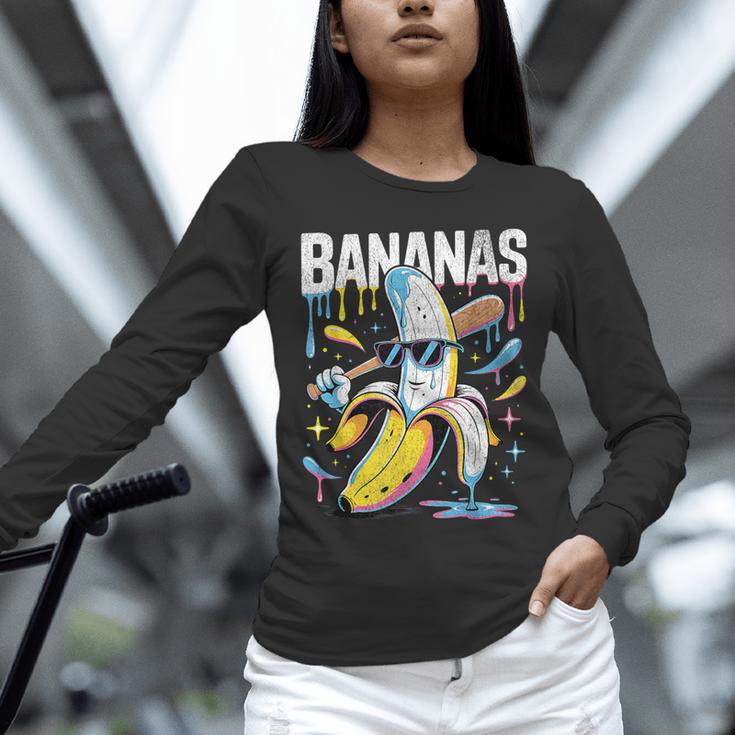 Banana Baseball Drip Kids Youth Boys Girls Sport Teens Unisex Long Sleeve T-Shirt
